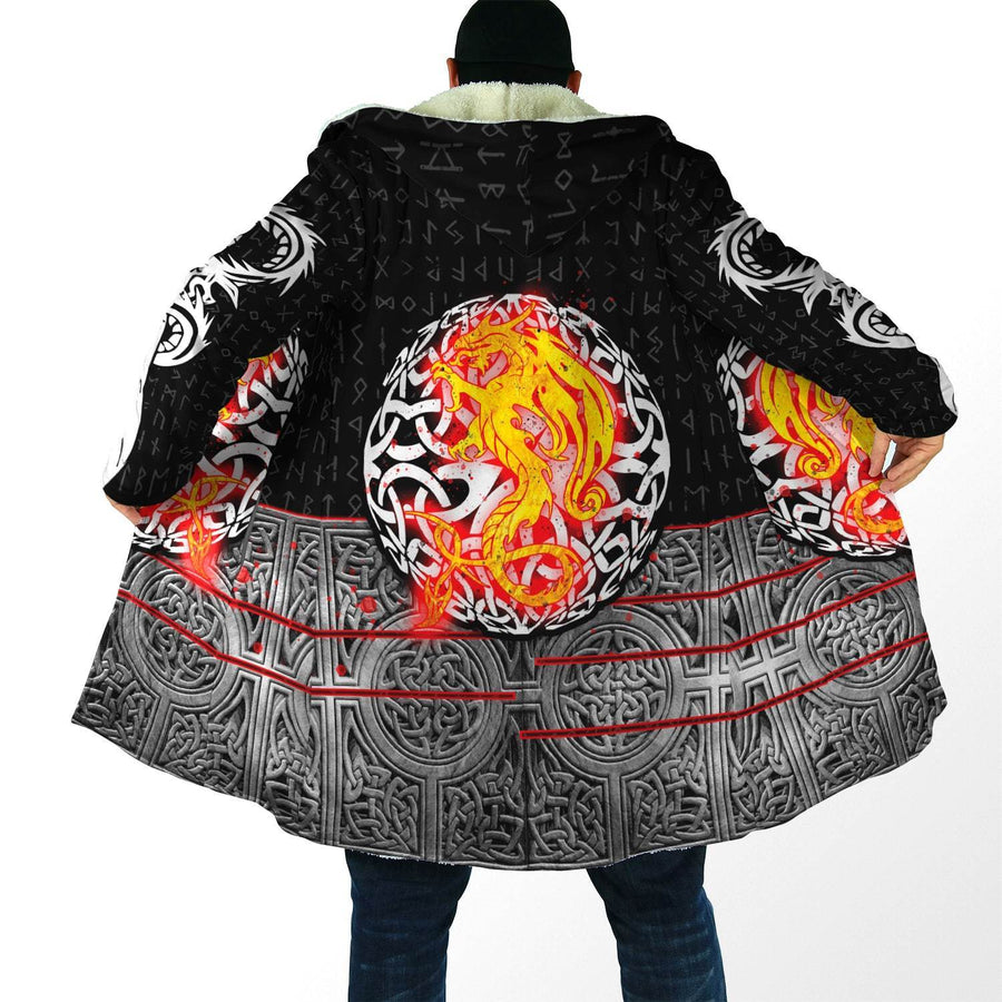 Ligerking Cloak - Nidhogg Vikings Tattoo 3D - ML