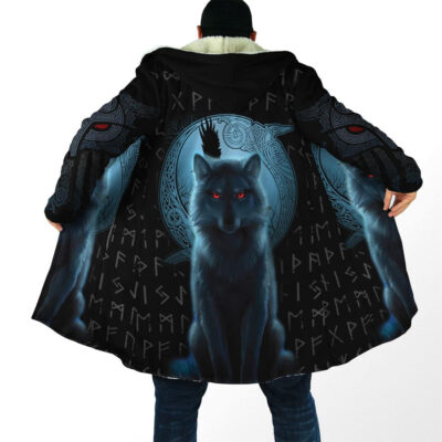 Ligerking Cloak - Fenrir Viking Wolf And Moon 3D - ML
