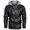 Ligerking Clothing - Viking A Magical Sword Zipper Leather Jacket A7