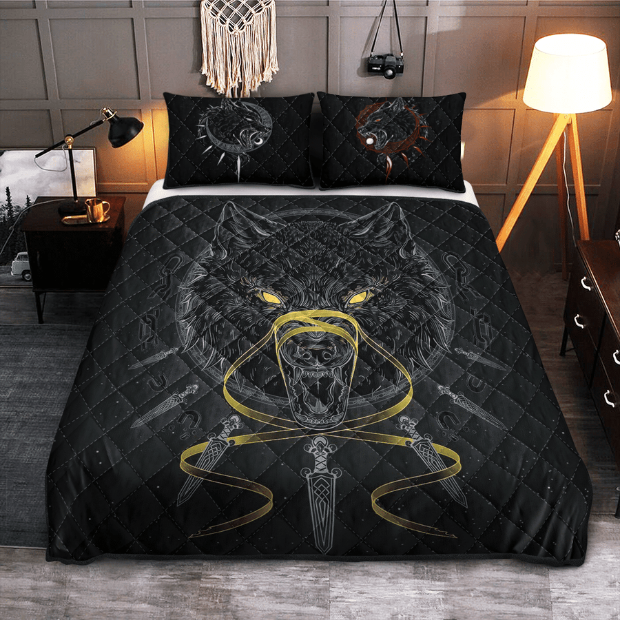 Ligerking Quilt Bed Set - FENRIR - VIKING QUILT BEDDING SET