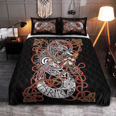 Ligerking Quilt Bed Set - FENRIR - VIKING QUILT BEDDING SET