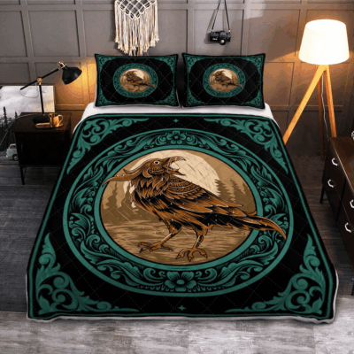 Ligerking Quilt Bed Set - RAVEN VIKING - VIKING QUILT BEDDING SET