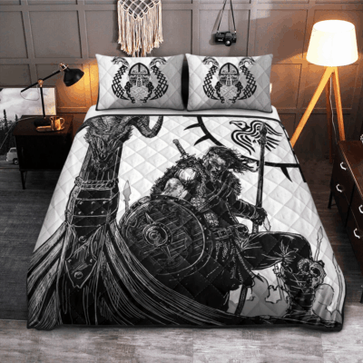Ligerking Quilt Bed Set - VIKING QUILT BEDDING SET - VIKING WARRIOR