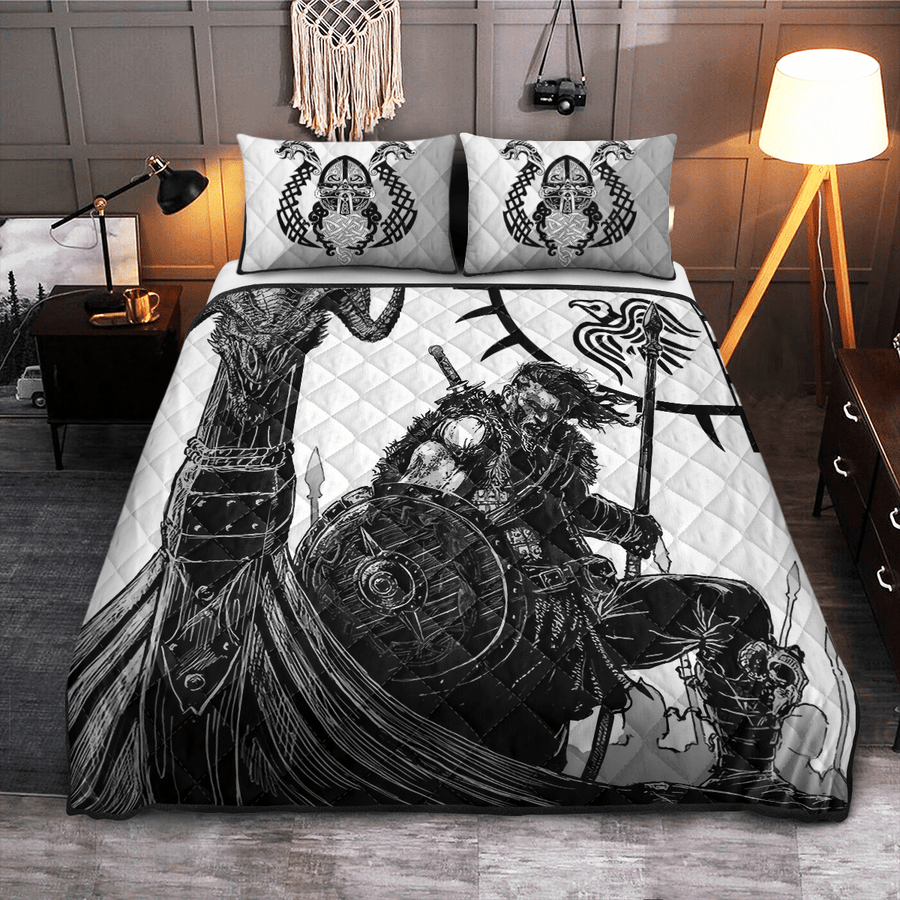 Ligerking Quilt Bed Set - VIKING QUILT BEDDING SET - VIKING WARRIOR