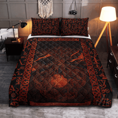Ligerking Quilt Bed Set - VIKING QUILT BEDDING SET - YGGDRASIL