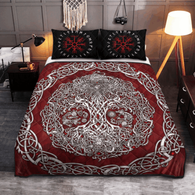 Ligerking Quilt Bed Set - VIKING QUILT BEDDING SET - YGGDRASIL