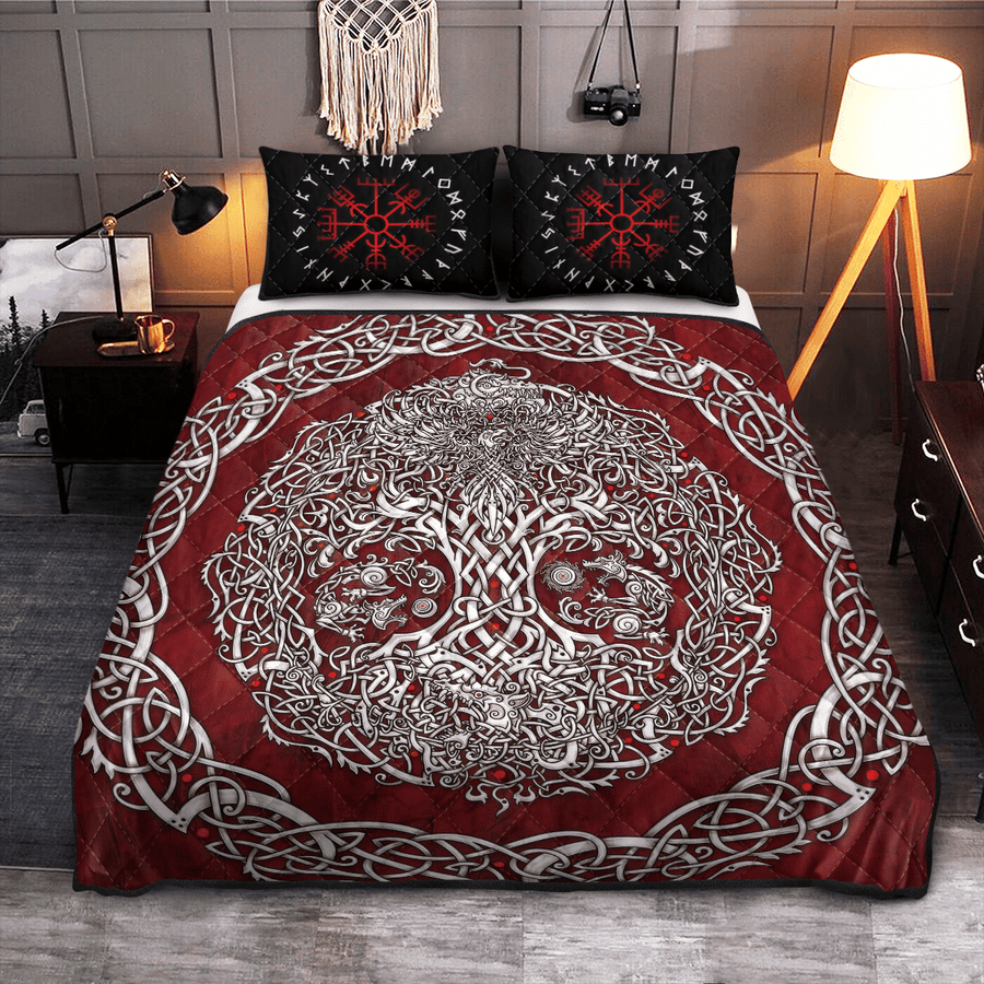 Ligerking Quilt Bed Set - VIKING QUILT BEDDING SET - YGGDRASIL