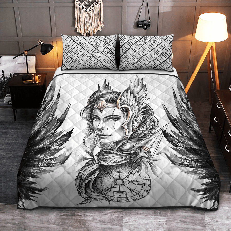 Ligerking Quilt Bed Set - VIKING QUILT BEDDING SET - VALKYRIE