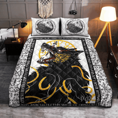 Ligerking Quilt Bed Set - FENRIR - VIKING QUILT BEDDING SET
