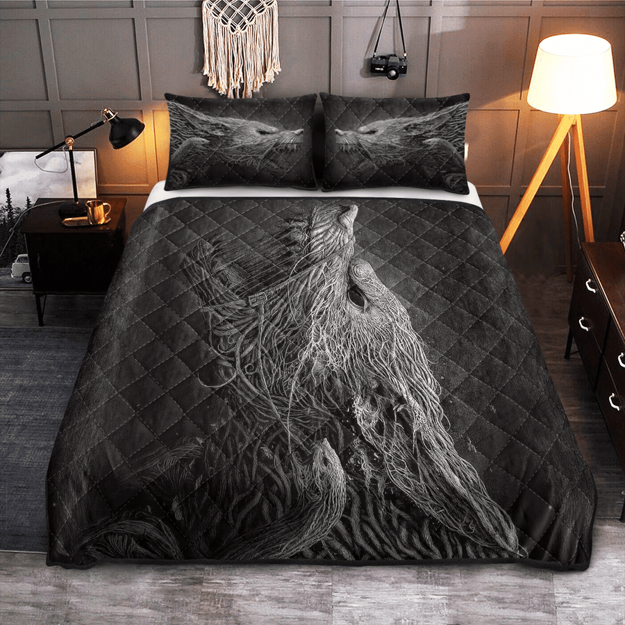 Ligerking Quilt Bed Set - FENRIR - VIKING QUILT BEDDING SET