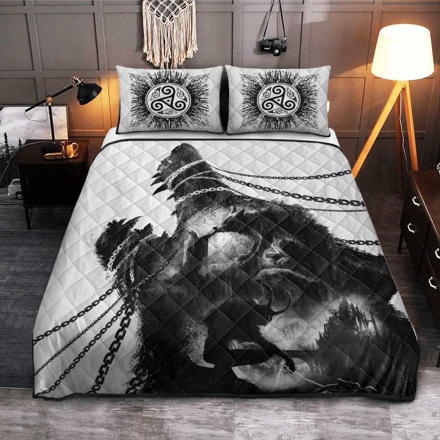 Ligerking Quilt Bed Set - FENRIR - VIKING QUILT BEDDING SET