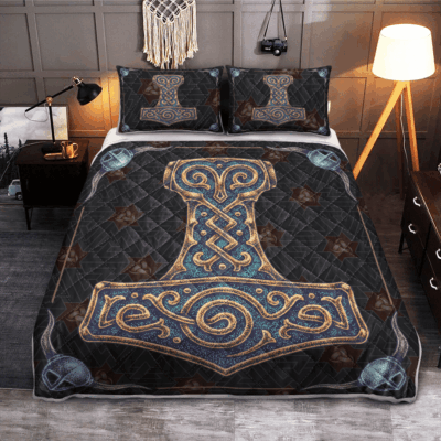 Ligerking Quilt Bed Set - VIKING HAMMER - VIKING QUILT BEDDING SET