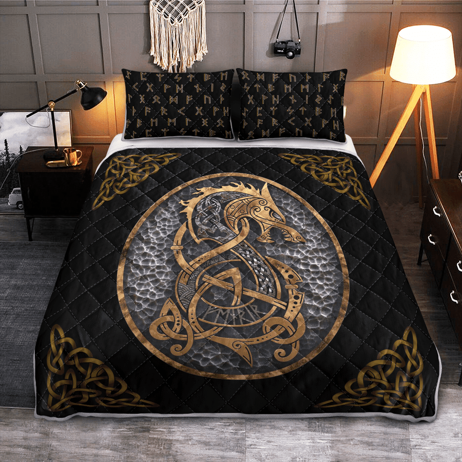 Ligerking Quilt Bed Set - FENRIR - VIKING QUILT BEDDING SET