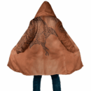 Ligerking Cloak - 3D All Over Printed Viking Raven Of Odin - Caramel Hooded Coat A7
