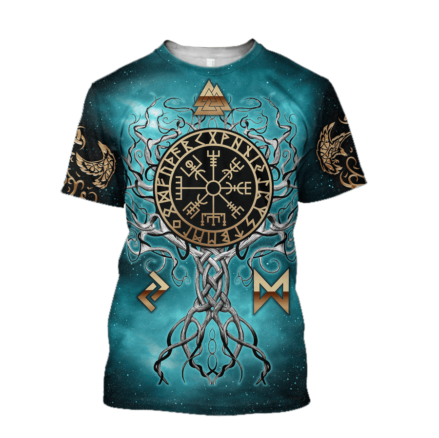 Ligerking Clothing - Yggdrasil Norse Tree Of Life Viking T-Shirt