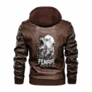 Ligerking - Viking Fenrir and Chain Leather Jacket A35