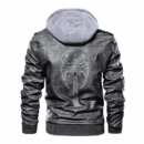 Ligerking - Viking Axes and Rune Leather Jacket A35