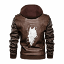 Ligerking - Viking Fenrir Break the Chain Leather Jacket A35