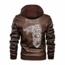 Ligerking - Viking Fenrir and Odin Celtic Style Leather Jacket A35