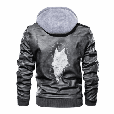 Ligerking - Viking Fenrir Break the Chain Leather Jacket A35