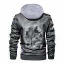 Ligerking - Viking Odin Raven Geri and Freki Leather Jacket A35