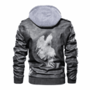 Ligerking - Viking Raven and Sword Leather Jacket A35