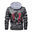 Ligerking - Viking Odin Raven and Wolf Leather Jacket A35