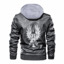 Ligerking - Viking Hugin and Munin & Glass Sun Leather Jacket A35