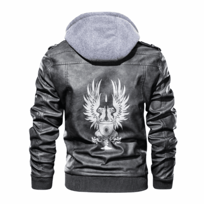 Ligerking - Viking Hugin and Munin & Glass Sun Leather Jacket A35