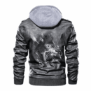 Ligerking - Viking Fenrir and Arrow Leather Jacket A35