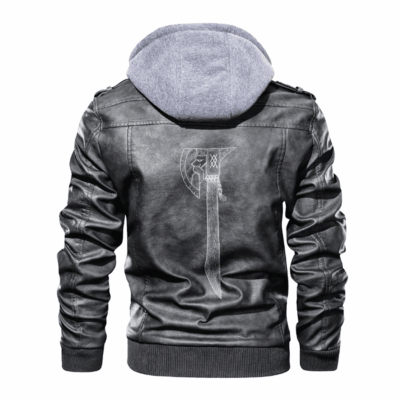Ligerking - Viking Axes of Odin Leather Jacket A35