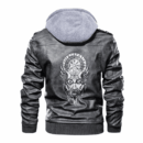 Ligerking - Viking Odin Helm Of Awe Leather Jacket A35