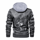 Ligerking - Viking Odin Wolf and Raven Leather Jacket A35