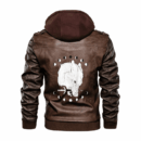 Ligerking - Viking Fenrir Black and Sword Leather Jacket A35