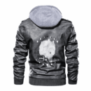 Ligerking - Viking Fenrir Black and Sword Leather Jacket A35