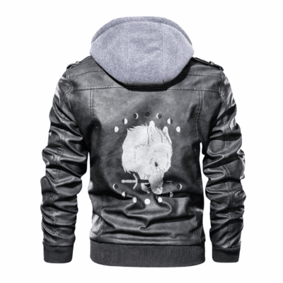 Ligerking - Viking Fenrir Black and Sword Leather Jacket A35