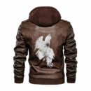 Ligerking - Viking Raven and Sword Leather Jacket A35