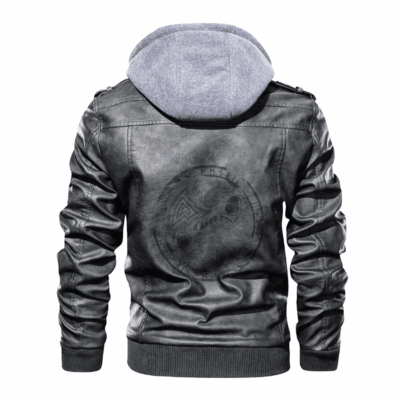 Ligerking - Viking Fenrir Symbol Leather Jacket A35