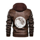 Ligerking - Viking Axes Symbol Leather Jacket A35