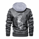 Ligerking - Viking Freyr and Fenrir Tattoo Leather Jacket A35
