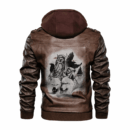 Ligerking - Viking Odin Raven Geri and Freki Leather Jacket A35