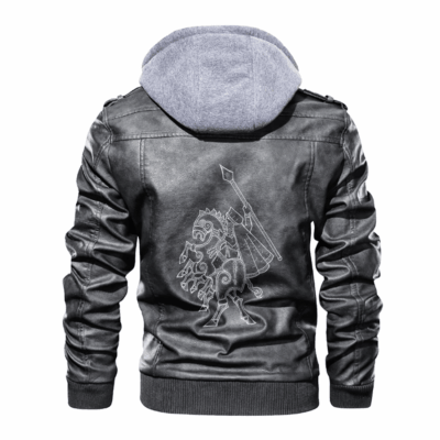 Ligerking - Viking Odin and Sleipnir Celtic Style Leather Jacket A35