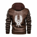 Ligerking - Viking Hugin and Munin & Glass Sun Leather Jacket A35