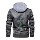Ligerking - Viking Raven Celtic and Cross Leather Jacket A35