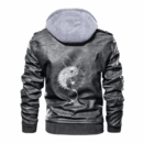 Ligerking - Viking Dragon Yin Yang Leather Jacket A35