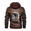 Ligerking - Viking King Ragnar Skull Leather Jacket A35