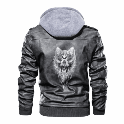 Ligerking - Viking Hati Wolf Leather Jacket A35