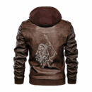 Ligerking - Viking Odin and Sleipnir Celtic Style Leather Jacket A35