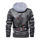 Ligerking - Viking Raven on Thorn Leather Jacket A35