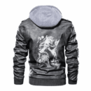 Ligerking - Viking Druid and Skull Leather Jacket A35